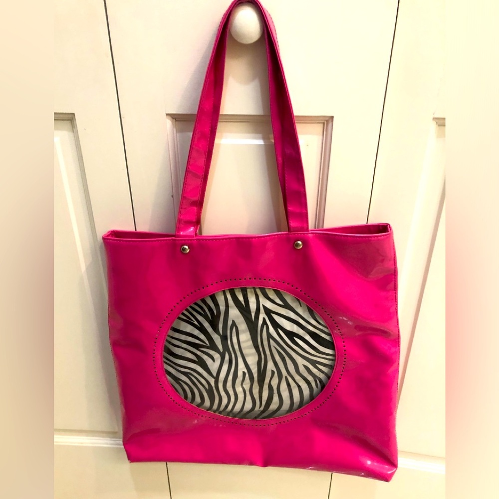 Pink Zebra Print Tote Bag